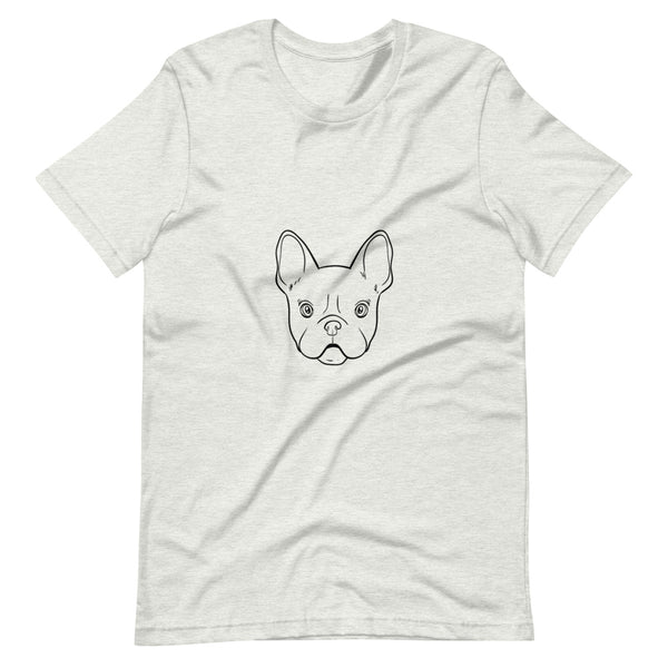 Frenchie Face Short-Sleeve Unisex T-Shirt