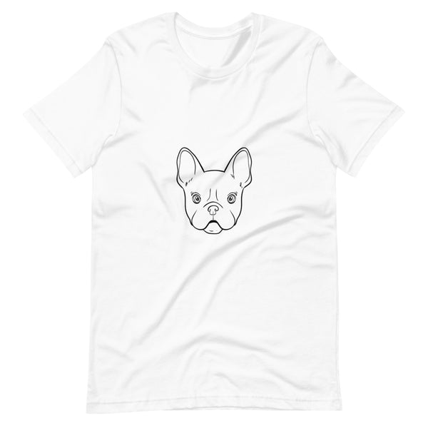 Frenchie Face Short-Sleeve Unisex T-Shirt